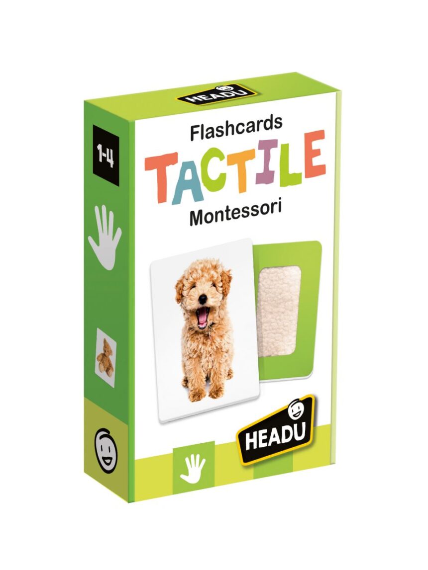 Flashcards tactile montessori. osserva tocca e senti! 1/4 anni - headu - Headu