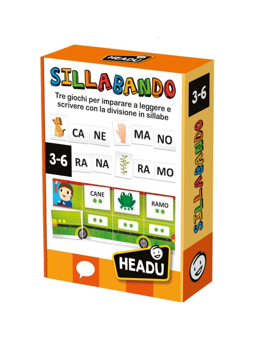 Sillabando. tre giochi per imparare a leggere e scrivere con la divisione in sillabe 3/6 anni - headu - Headu
