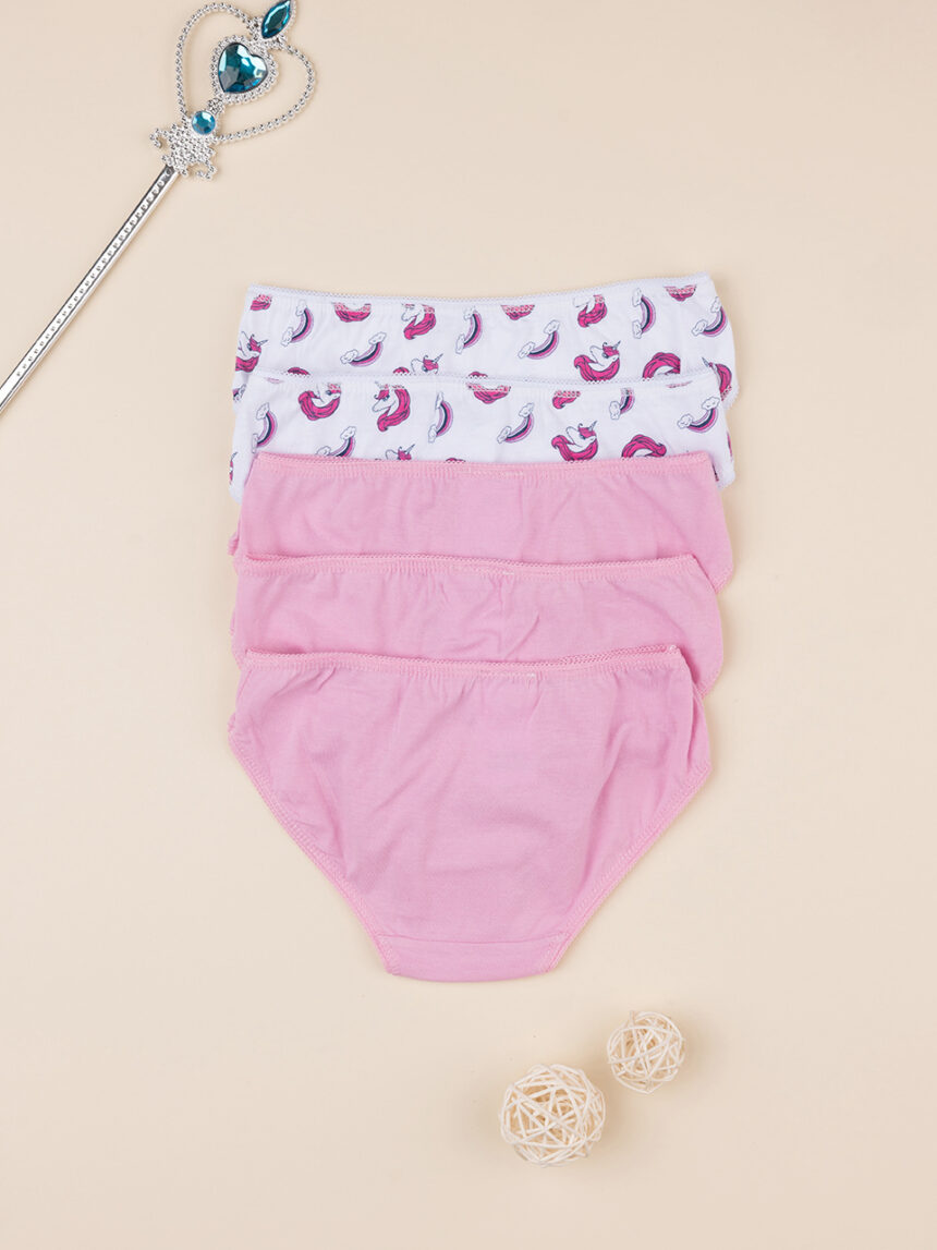 Pack 5 slip bambina unicorni - Prénatal