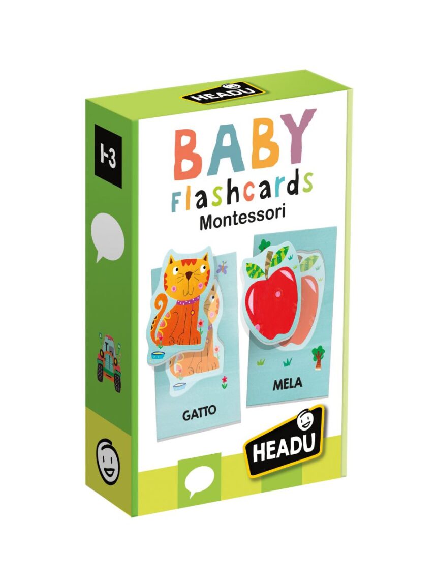 Baby flashcards montessori. ascolta e pronuncia le prime parole! 1/3 anni - headu - Headu