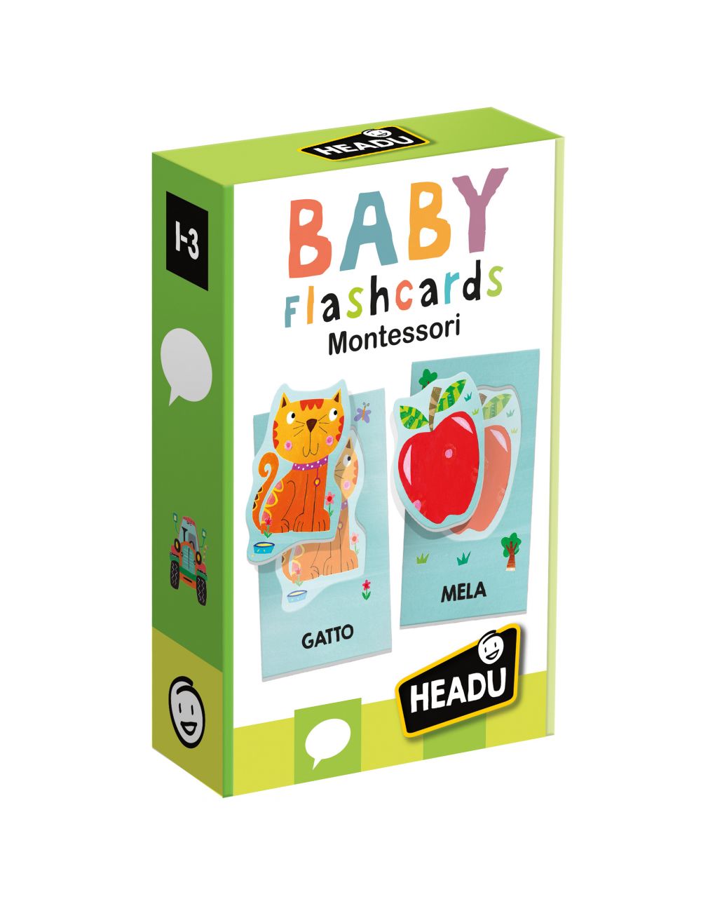 Baby flashcards montessori. ascolta e pronuncia le prime parole! 1/3 anni - headu