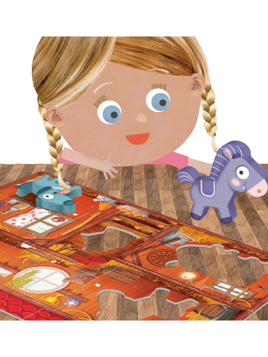 Montessori first puzzle the farm. un gioco per la coordinazione sensoriale 2/4 anni - headu - Headu
