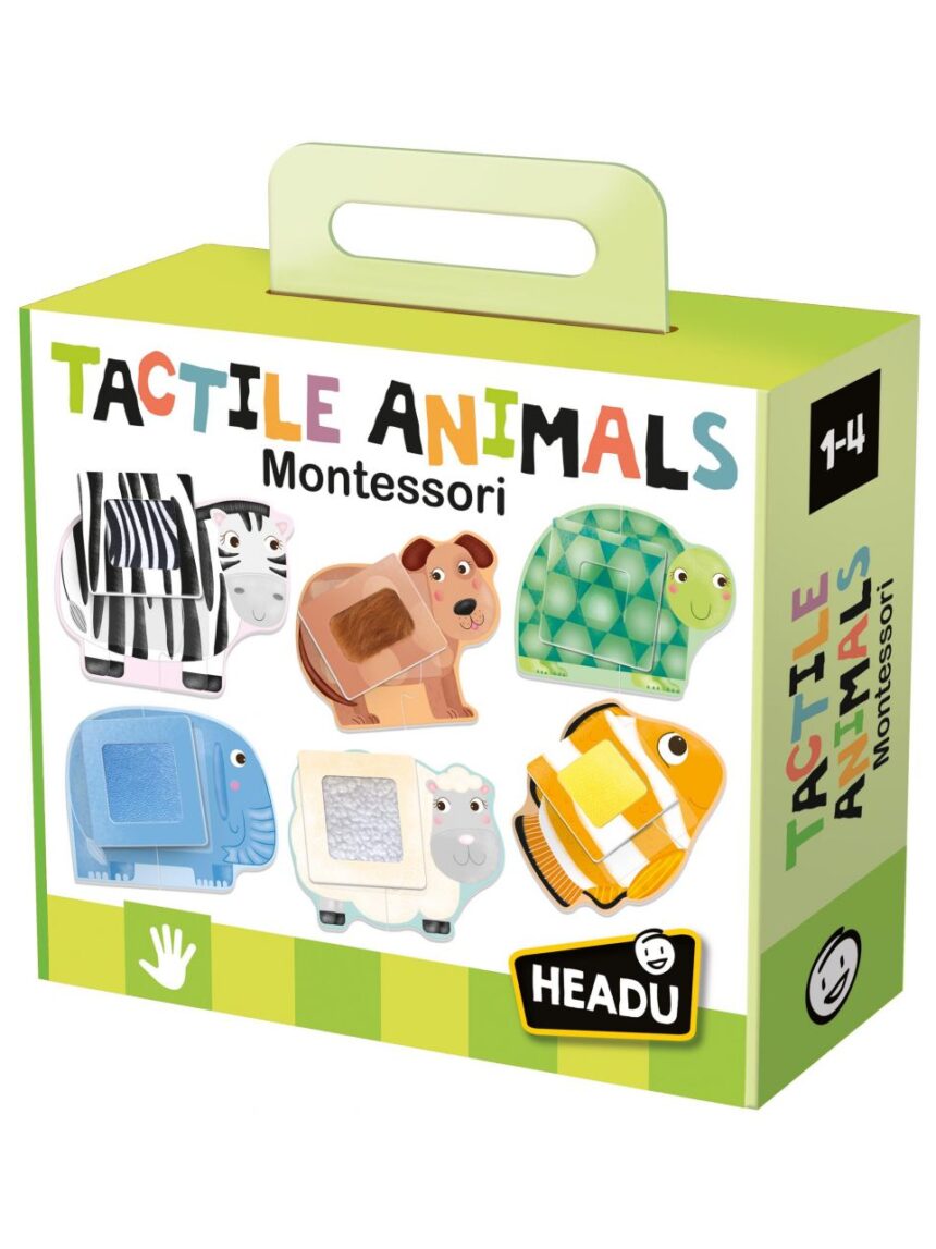Tactile animals montessori. componi tocca e impara! 1/4 anni - headu - Headu