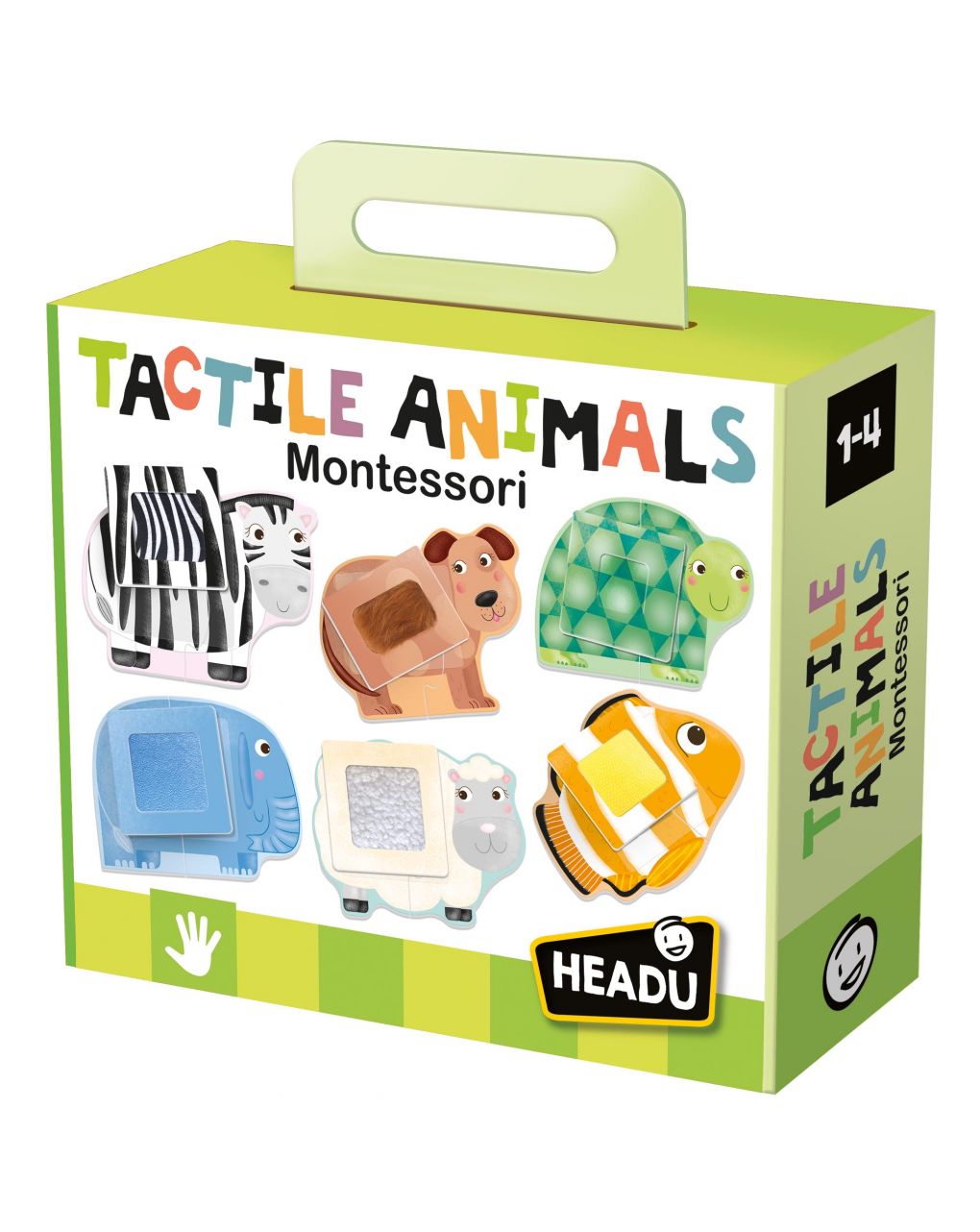 Tactile animals montessori. componi tocca e impara! 1/4 anni - headu - Headu