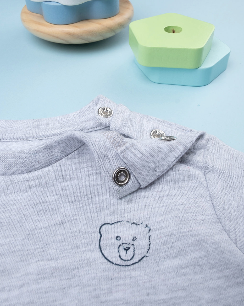T-shirt bimbo grigia "teddy" - Prénatal
