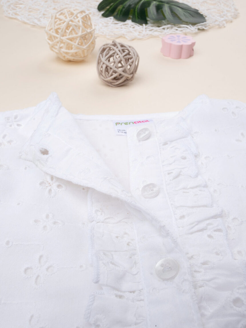 Camicia bimba sangallo bianco - Prénatal