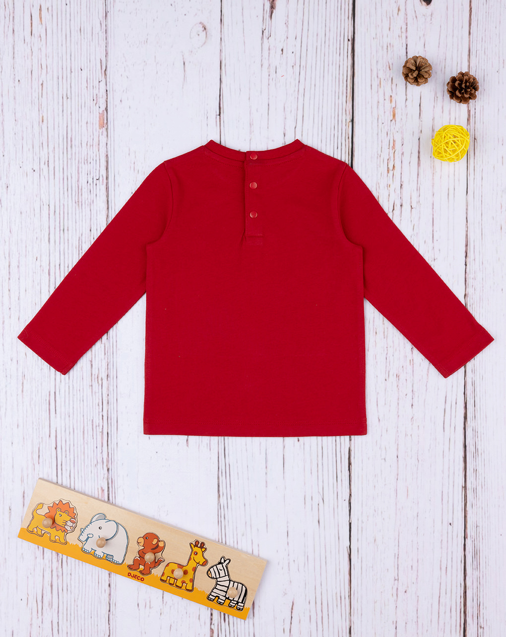 T-shirt bimbo rossa con stampa - Prénatal