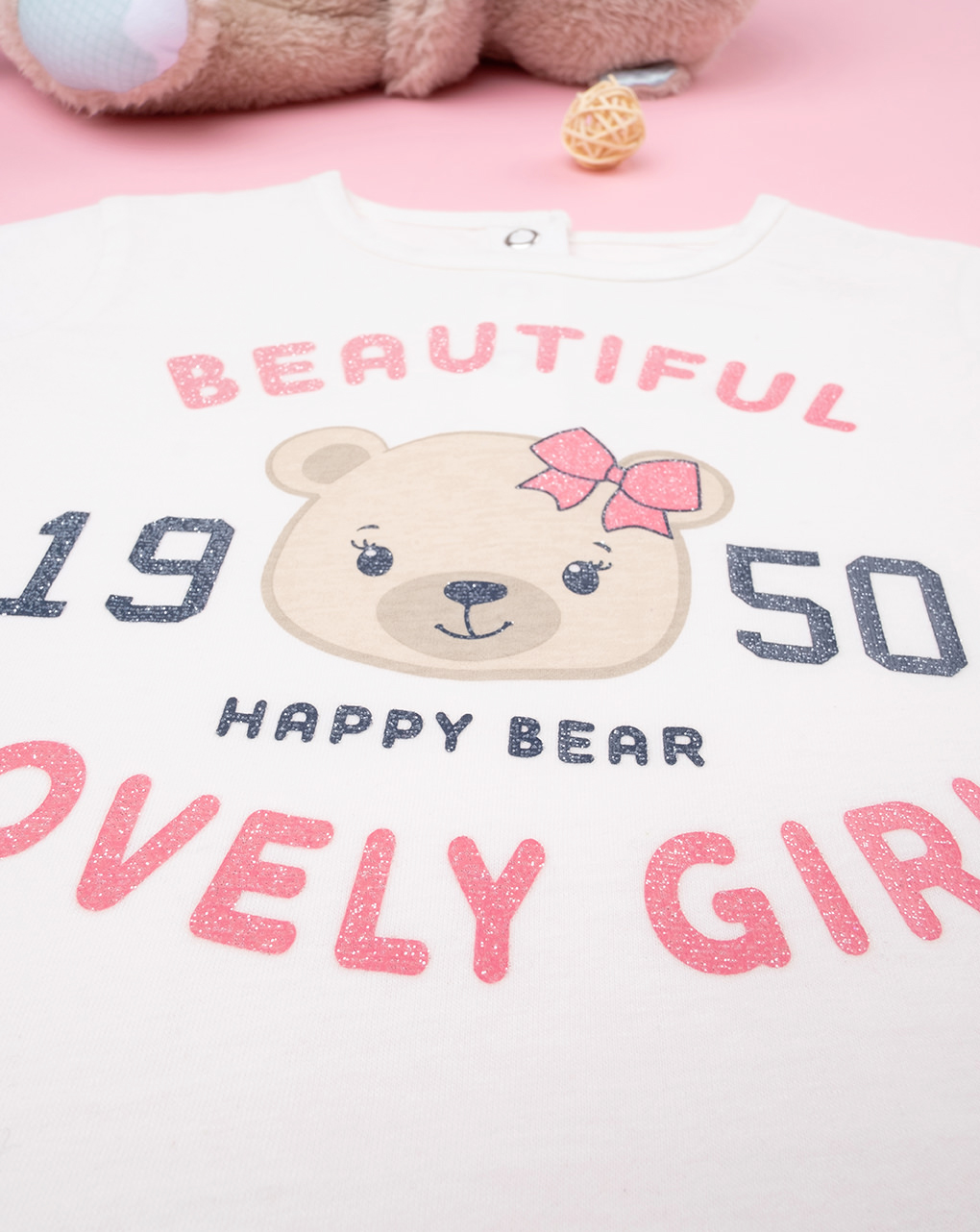 T-shirt bimba panna "lovely girl" - Prénatal