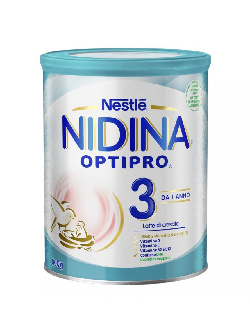 Latte di crescita in polvere nidina optipro 3 dai 12 mesi. latta 800 gr - nestlé - Nestlé