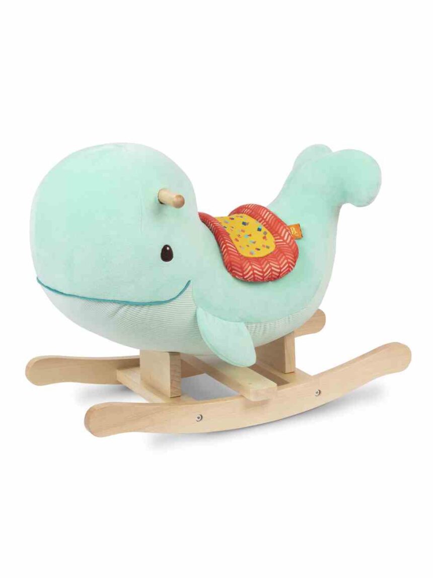 Whale rocker balena a dondolo in legno 18+ mesi - b. toys - B. TOYS