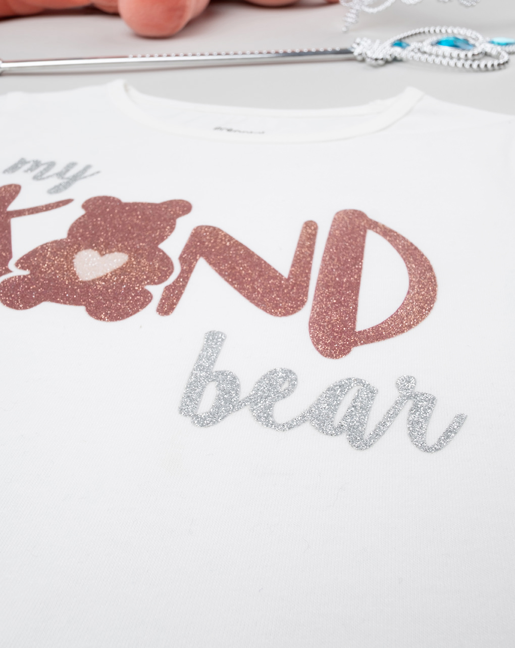 T-shirt bimba "bear" glitter - Prénatal