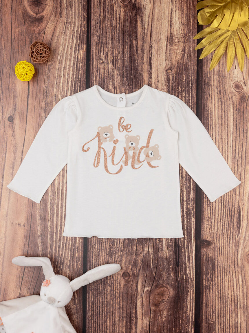 T-shirt bimba panna "be kind" - Prénatal