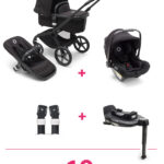 Bugaboo fox 5 complete black/midnight black + seggiolino turtle air + adattatori + 360 base ad un prezzo speciale
