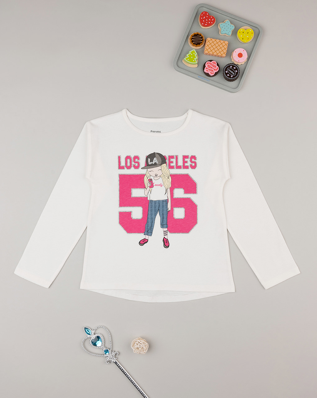 T-shirt jersey bimba "los angeles 56" - Prénatal