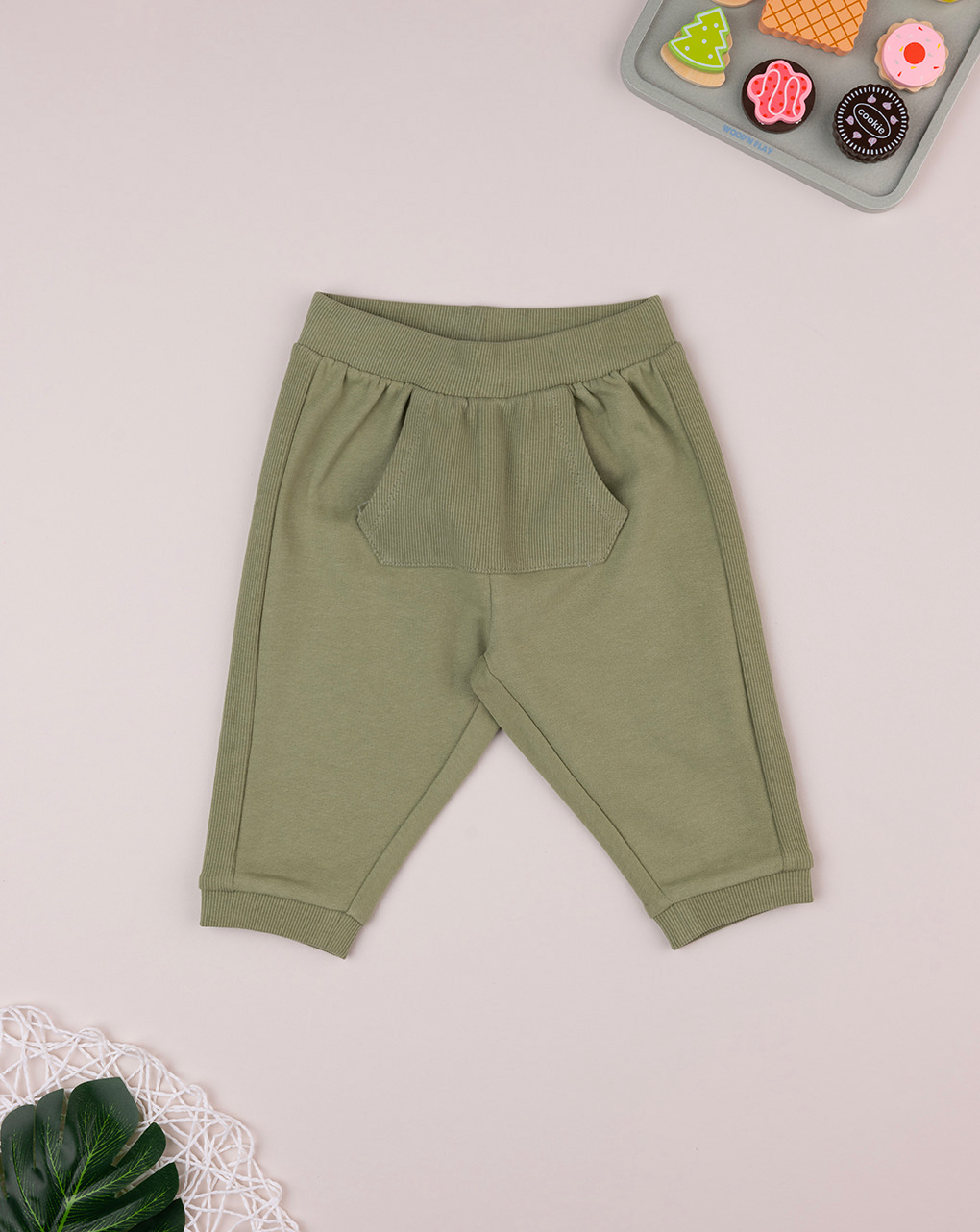 Pantalone felpato bimbo verde - Prénatal