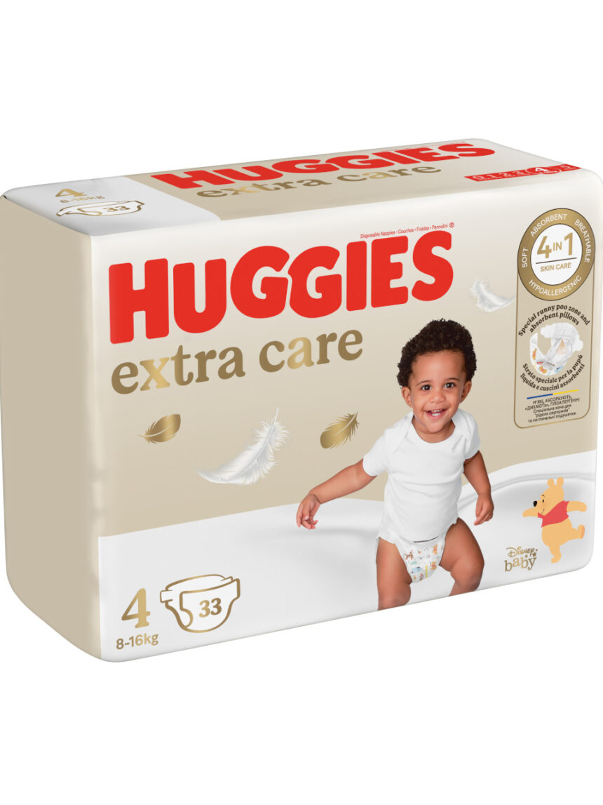 Pannolini extra care tg. 4 (7-18 kg) - 33 pezzi - huggies - Huggies