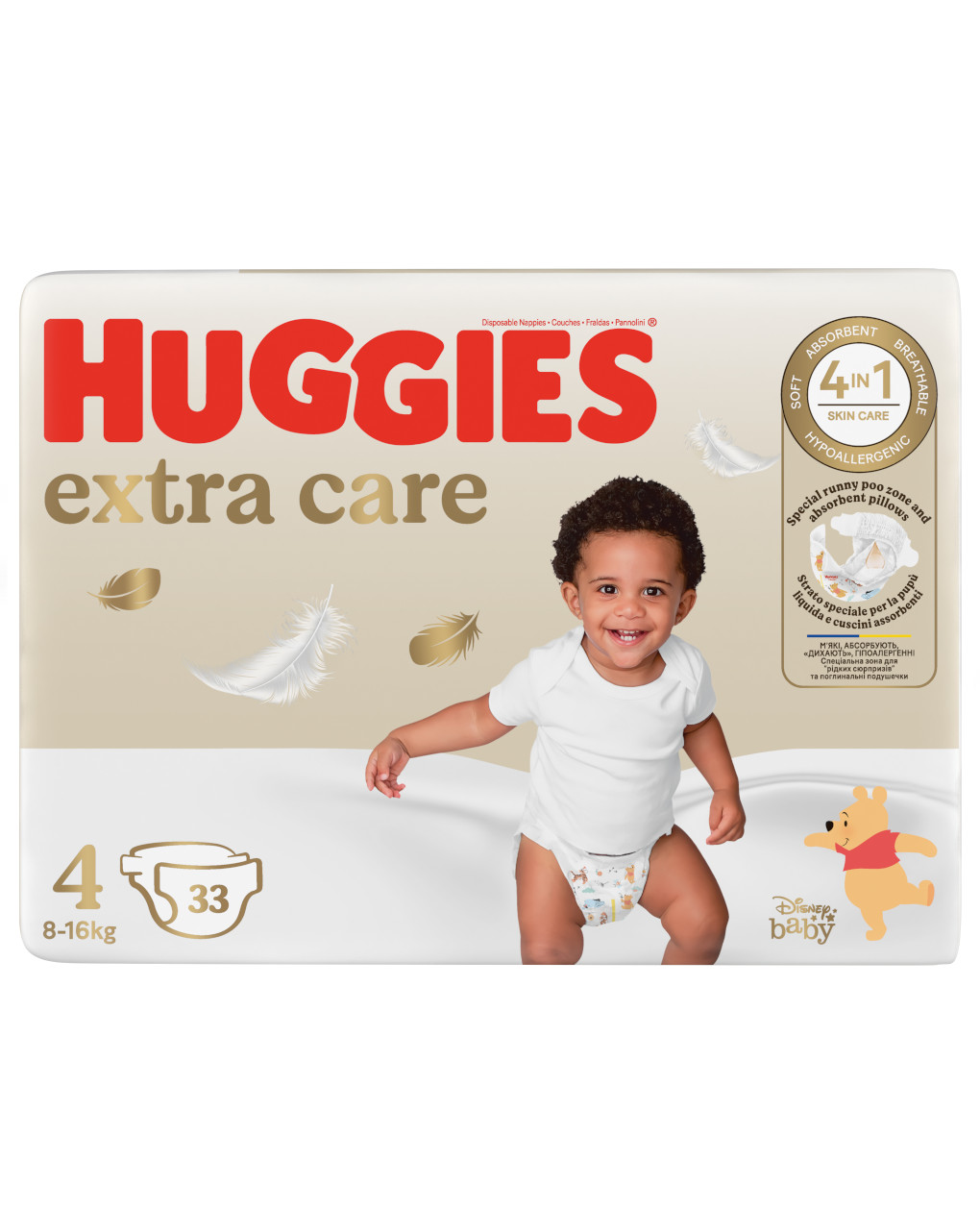 Pannolini extra care tg. 4 (7-18 kg) - 33 pezzi - huggies - Huggies