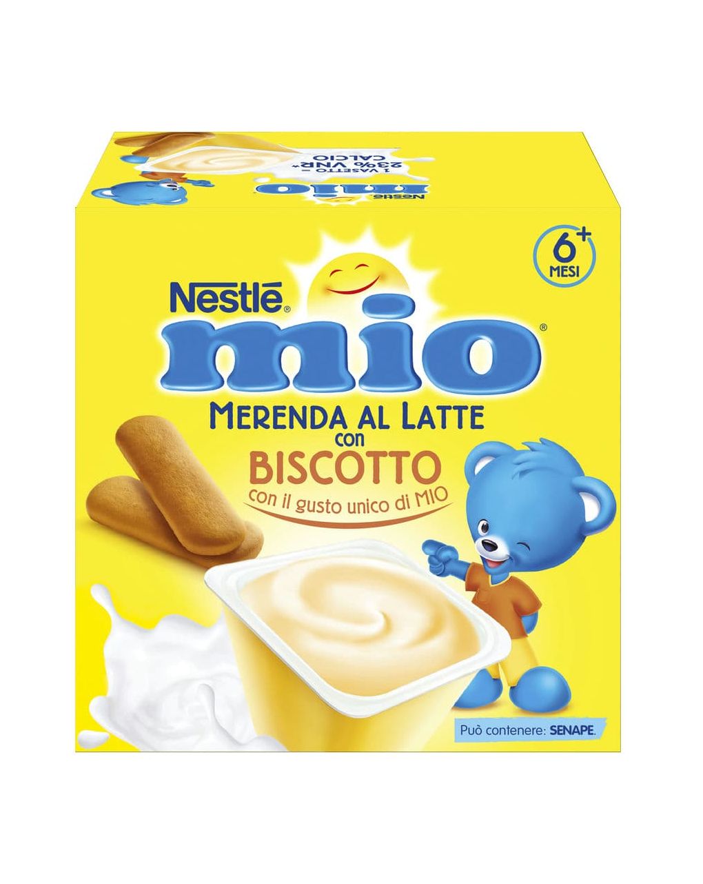 Mio merenda al latte biscotto da 6 mesi - 4 vasetti da 100g - nestlé - Nestlé