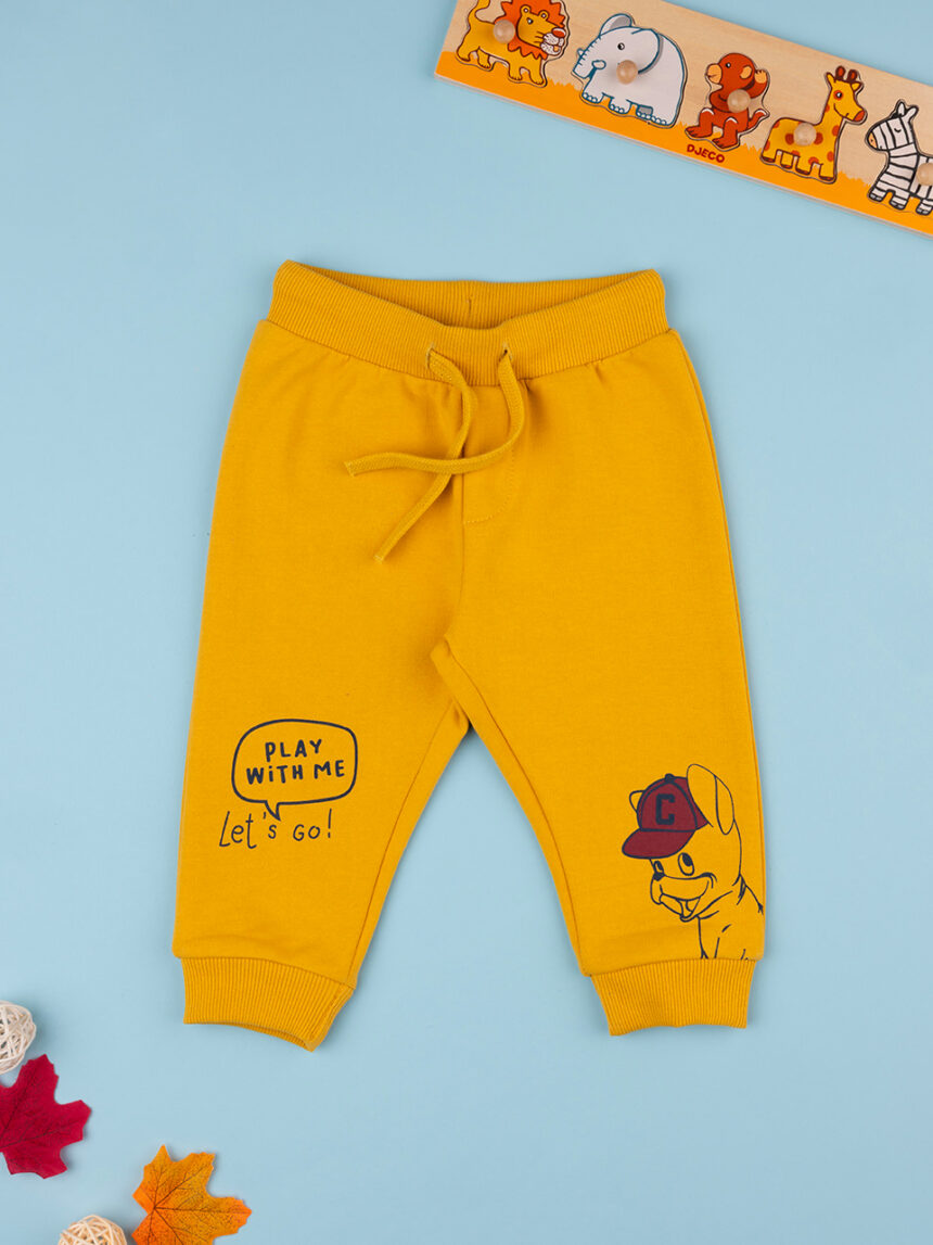 Pantalone felpato bimbo giallo - Prénatal