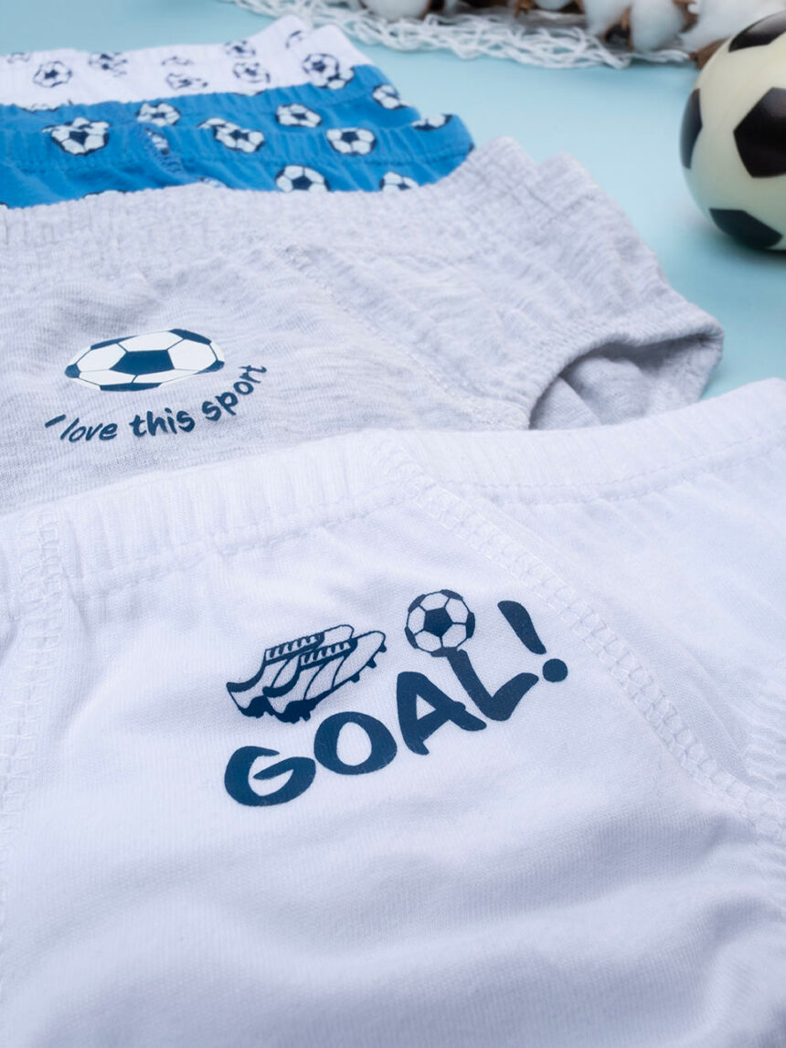 Pack 5 slip bimbo "calcio" organic cotton - Prénatal