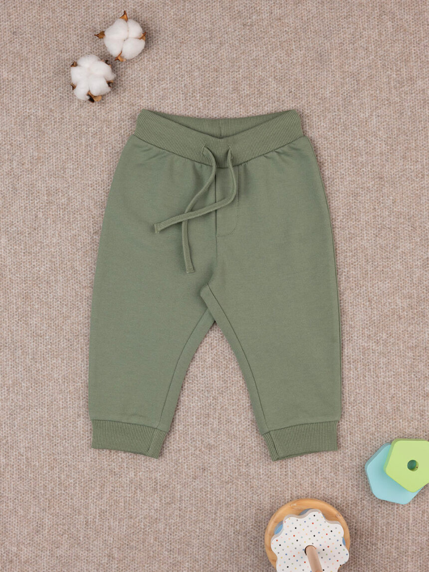 Pantalone french terry bimbo verde - Prénatal