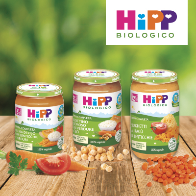 Sono arrivate le nuove Pappe Complete 100% vegetali HiPP Biologico!