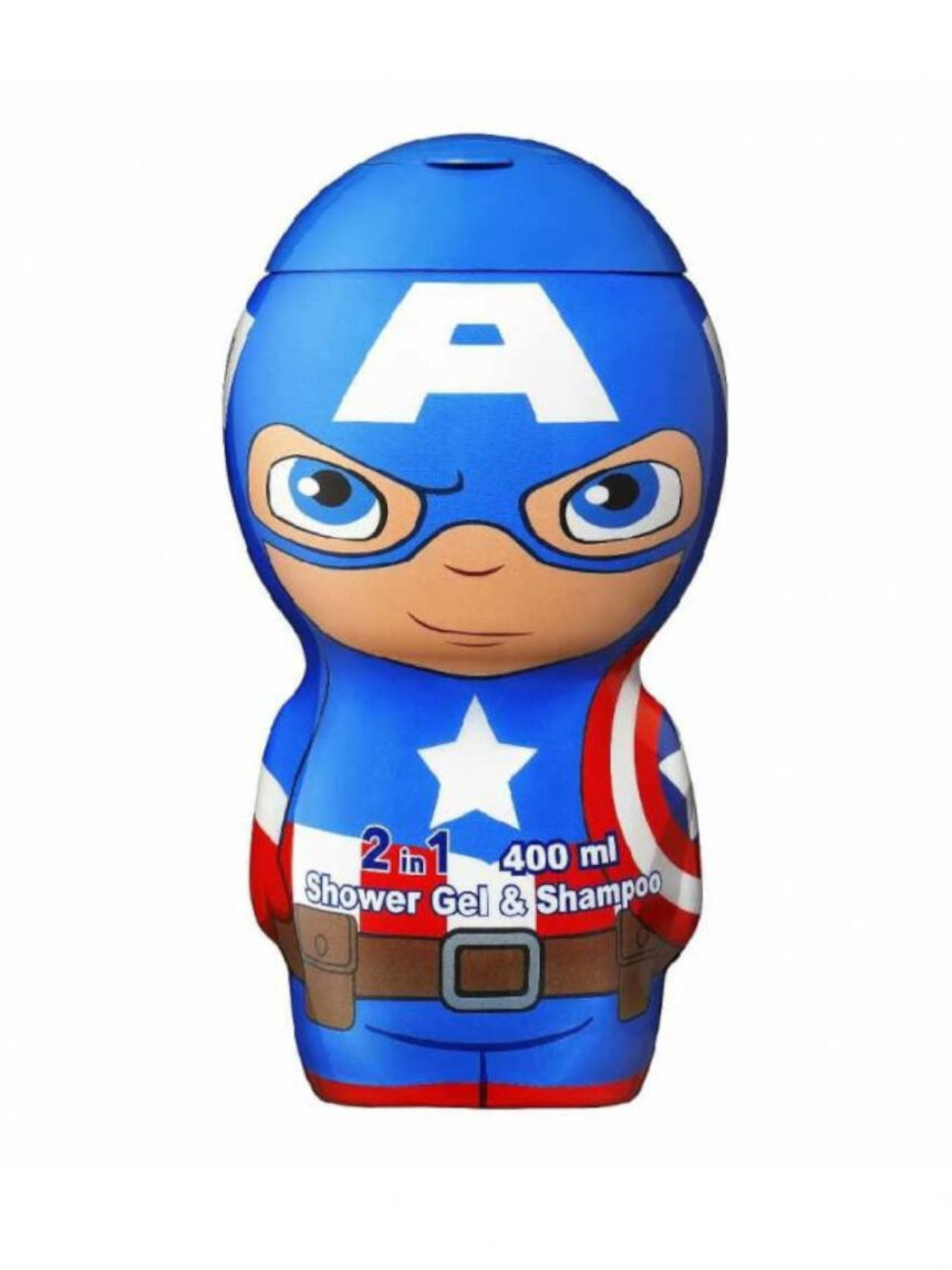 Gel doccia captain america  figura 2d - 2in1 - ml400 - Captain America