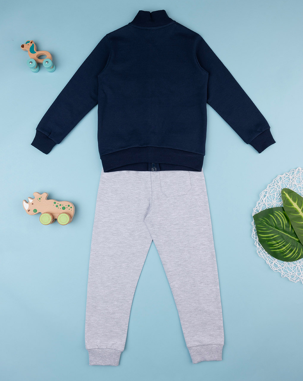 Completo jogging bimbo blu/grigio - Prénatal