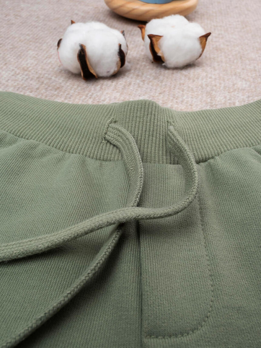Pantalone french terry bimbo verde - Prénatal
