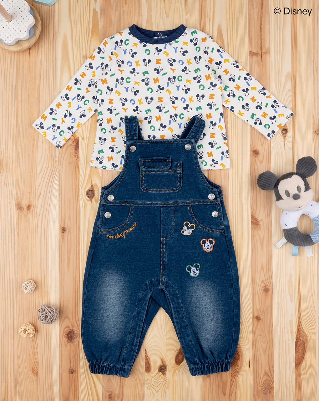 Completo bimbo salopette "mickey mouse" - Prénatal
