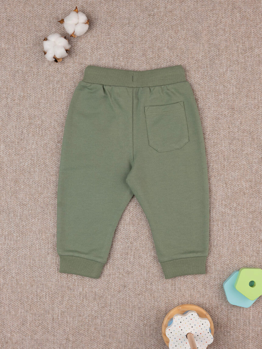 Pantalone french terry bimbo verde - Prénatal