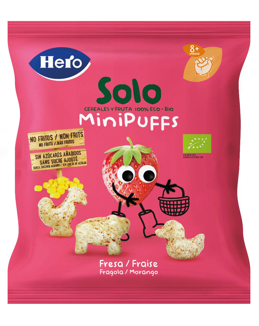 Minipuffs fragola 18 gr - hero solo