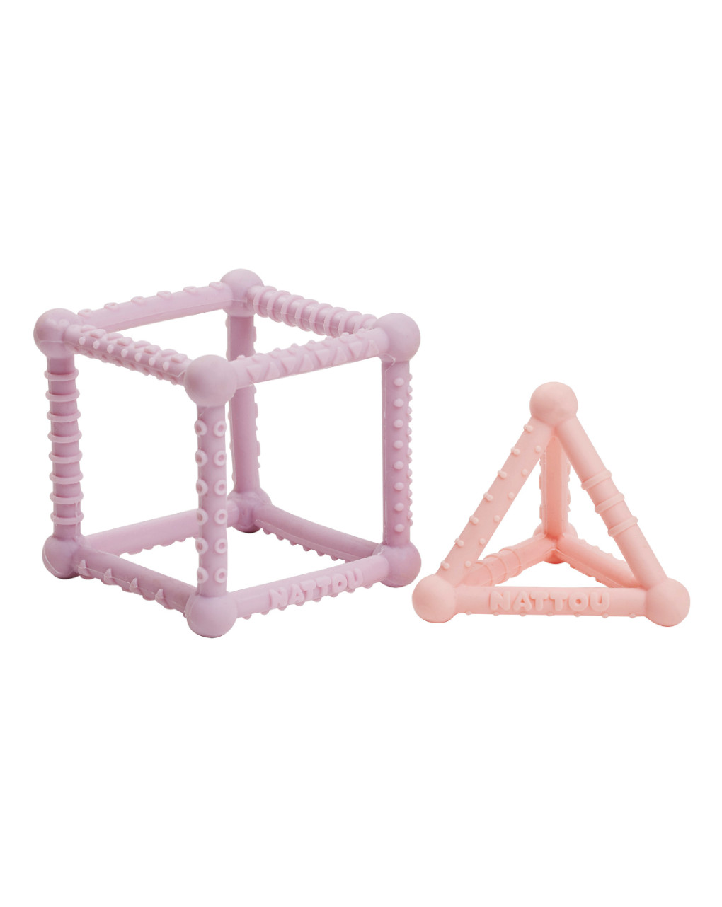 Set di 2 cubi in silicone rosa/lila - nattou - Nattou