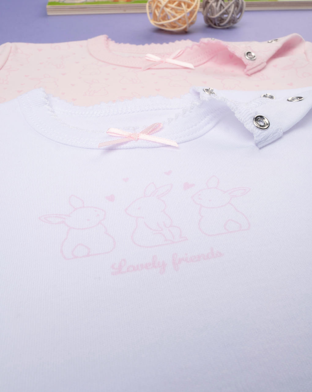 Pack 2 body bimba "coniglietto" organic cotton - Prénatal
