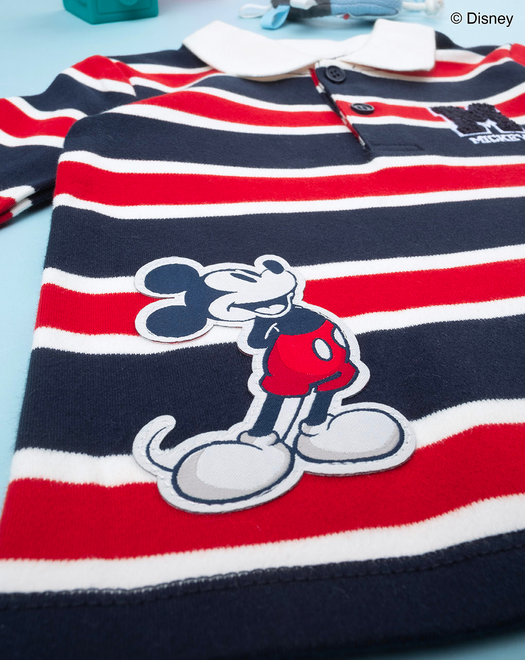 Polo bimbo "mickey mouse" rosso/blu - Prénatal