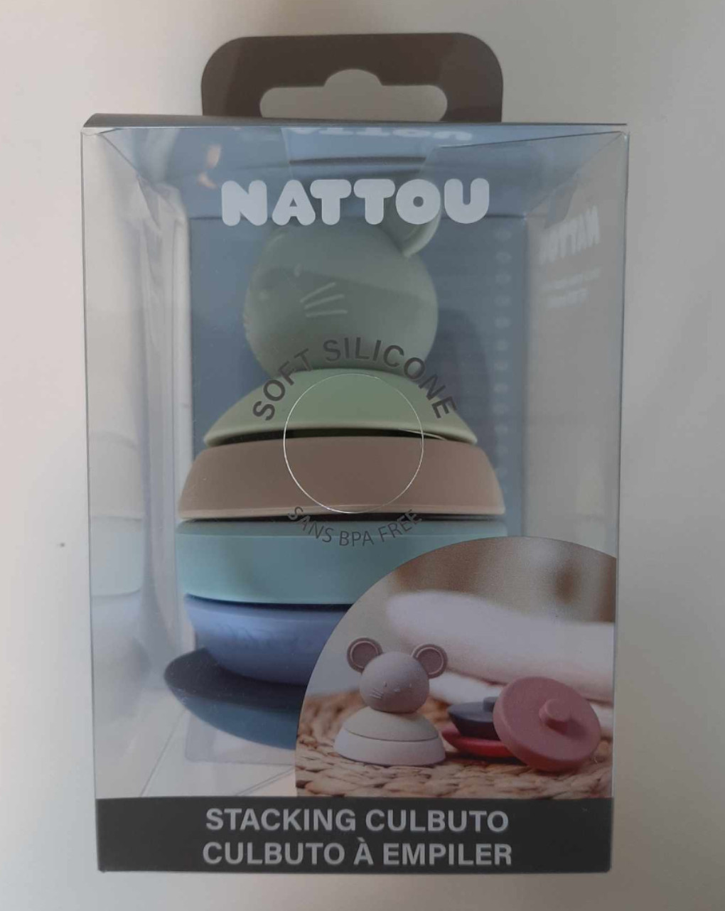 Topolino impilabile azzurro - nattou - Nattou