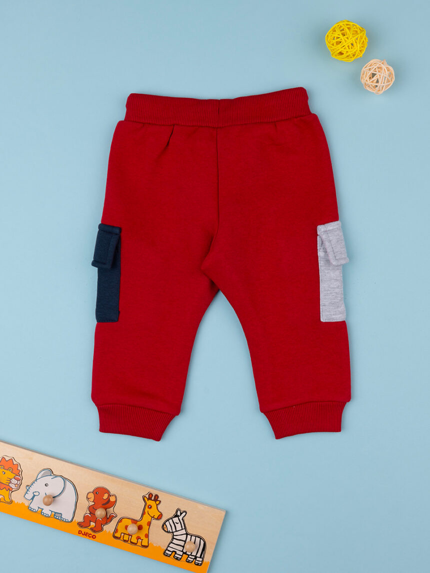 Pantalone felpato bimbo rosso - Prénatal
