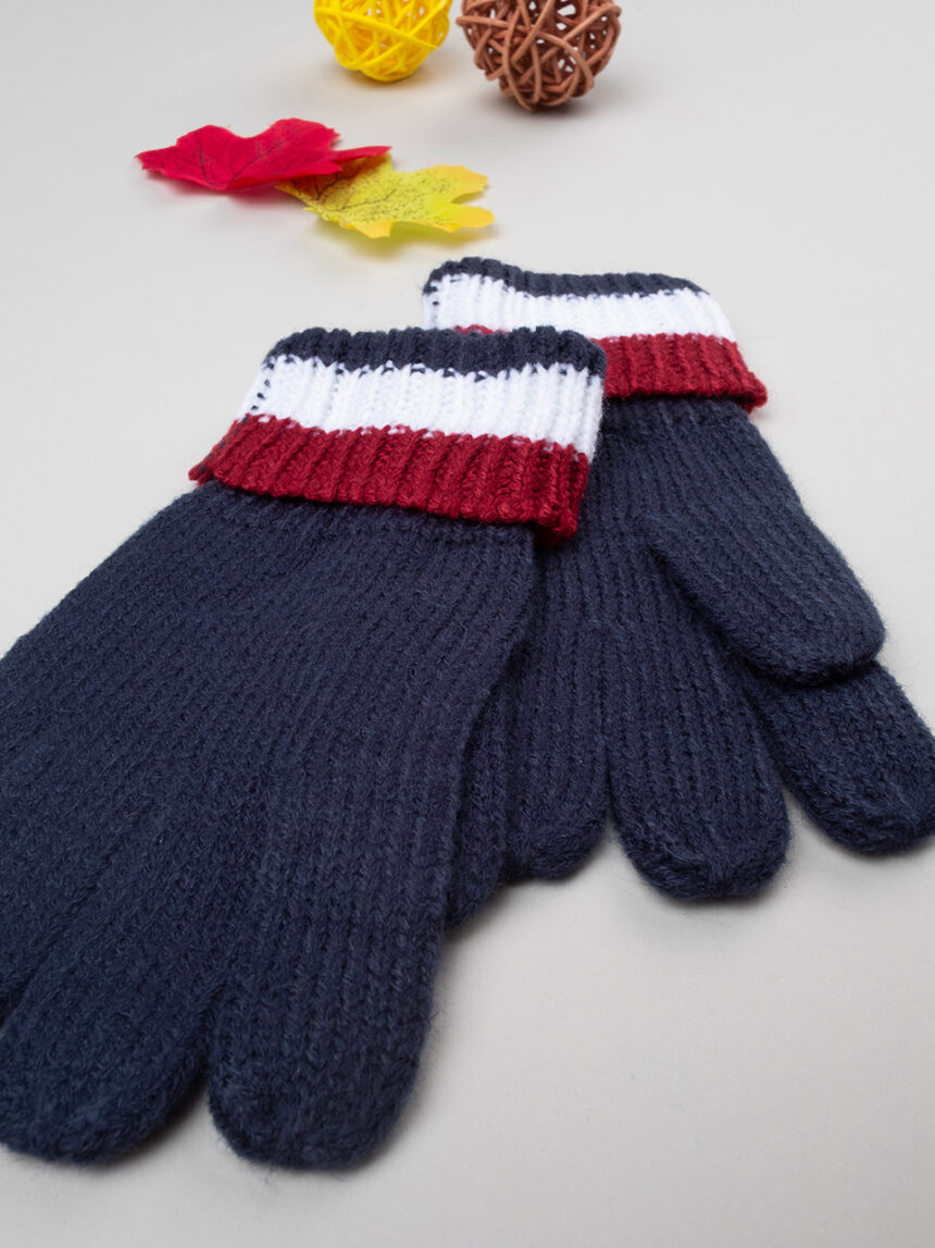 Guanti tricot bimbo blu - Prénatal
