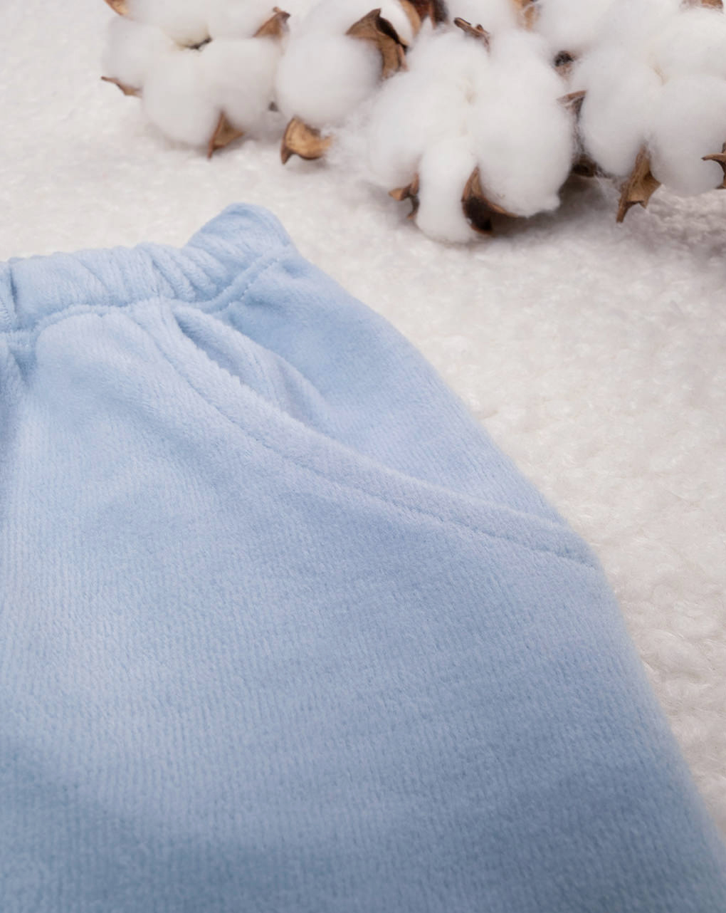 Pantalone ciniglia azzurro unisex - Prénatal