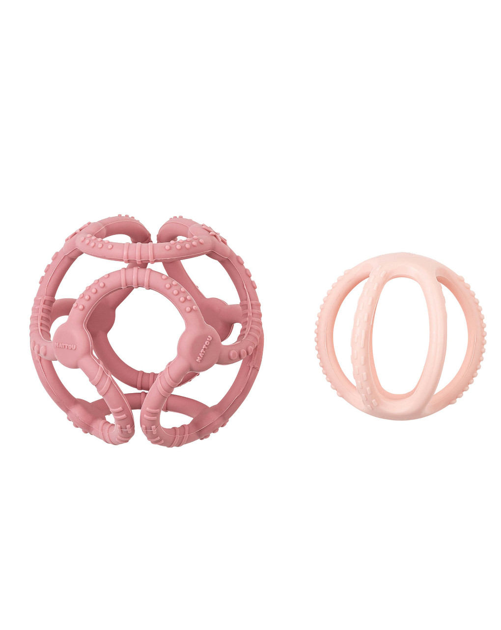 Set 2 palline in silicone rosa - nattou - Nattou