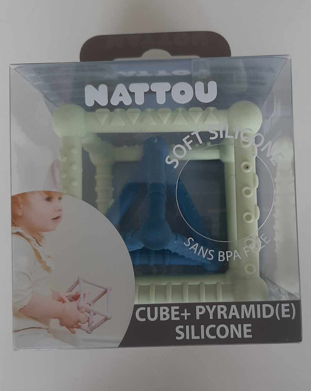 Set di 2 cubi in silicone verde/azzurro - nattou - Nattou