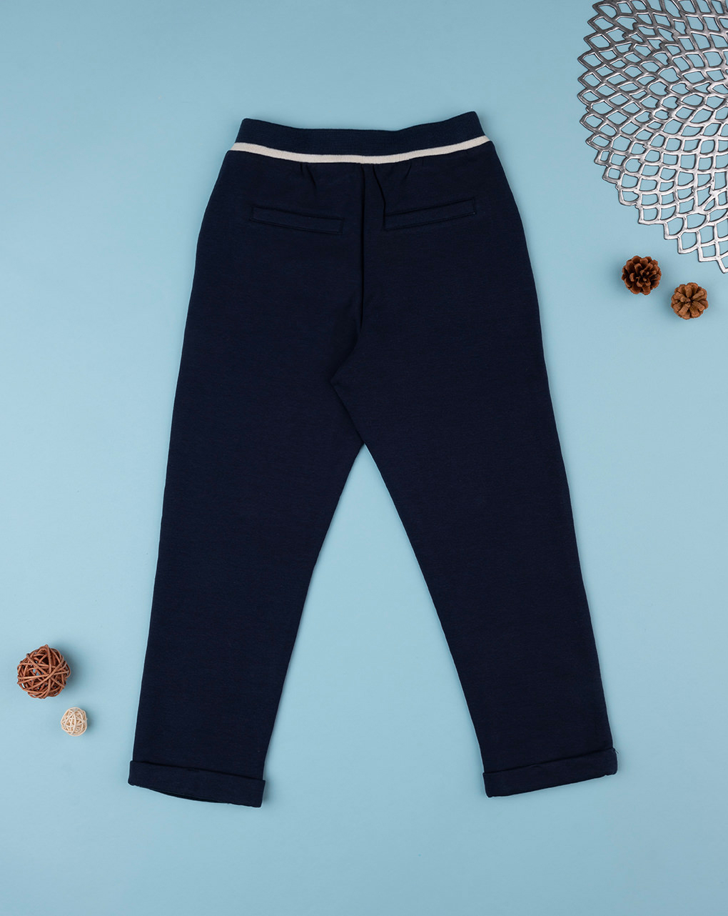 Pantalone felpato bimbo blu - Prénatal