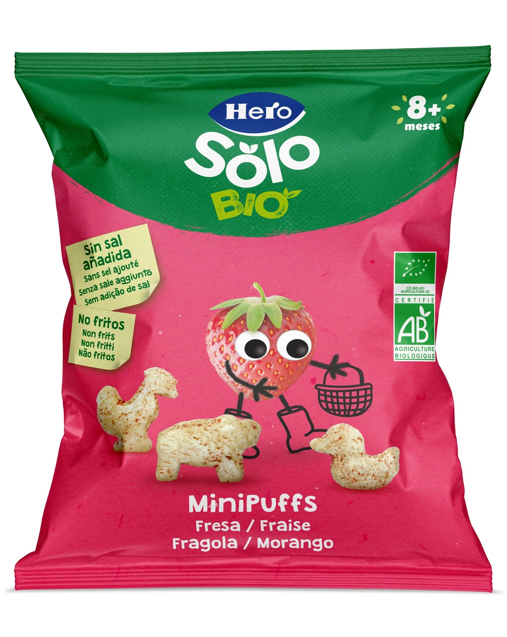 Minipuffs fragola 18 gr - hero solo