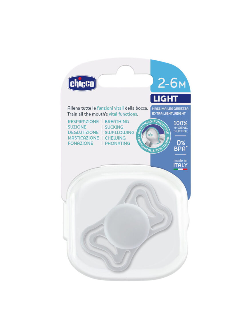 Succhietto light sunset colors in silicone 2-6m 1pz - chicco - Chicco