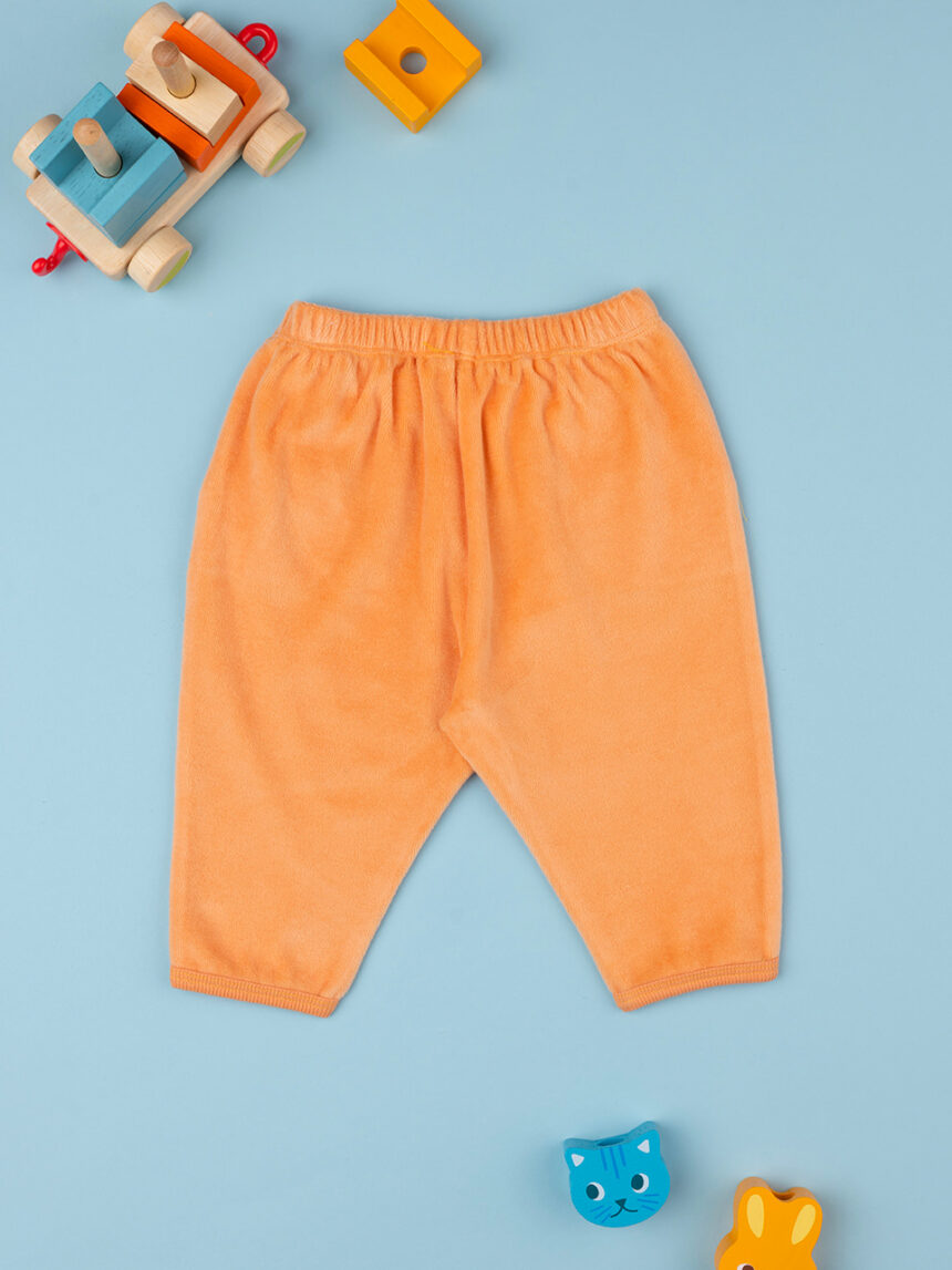 Pantalone ciniglia unisex arancione - Prénatal