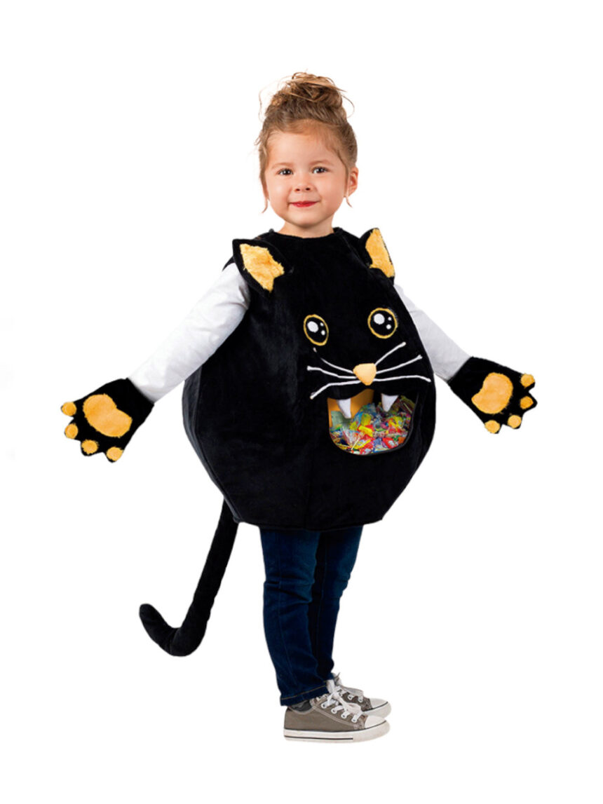 Costume gattina nera portacaramelle da bambina 2/3 anni - rubie's - Rubie's