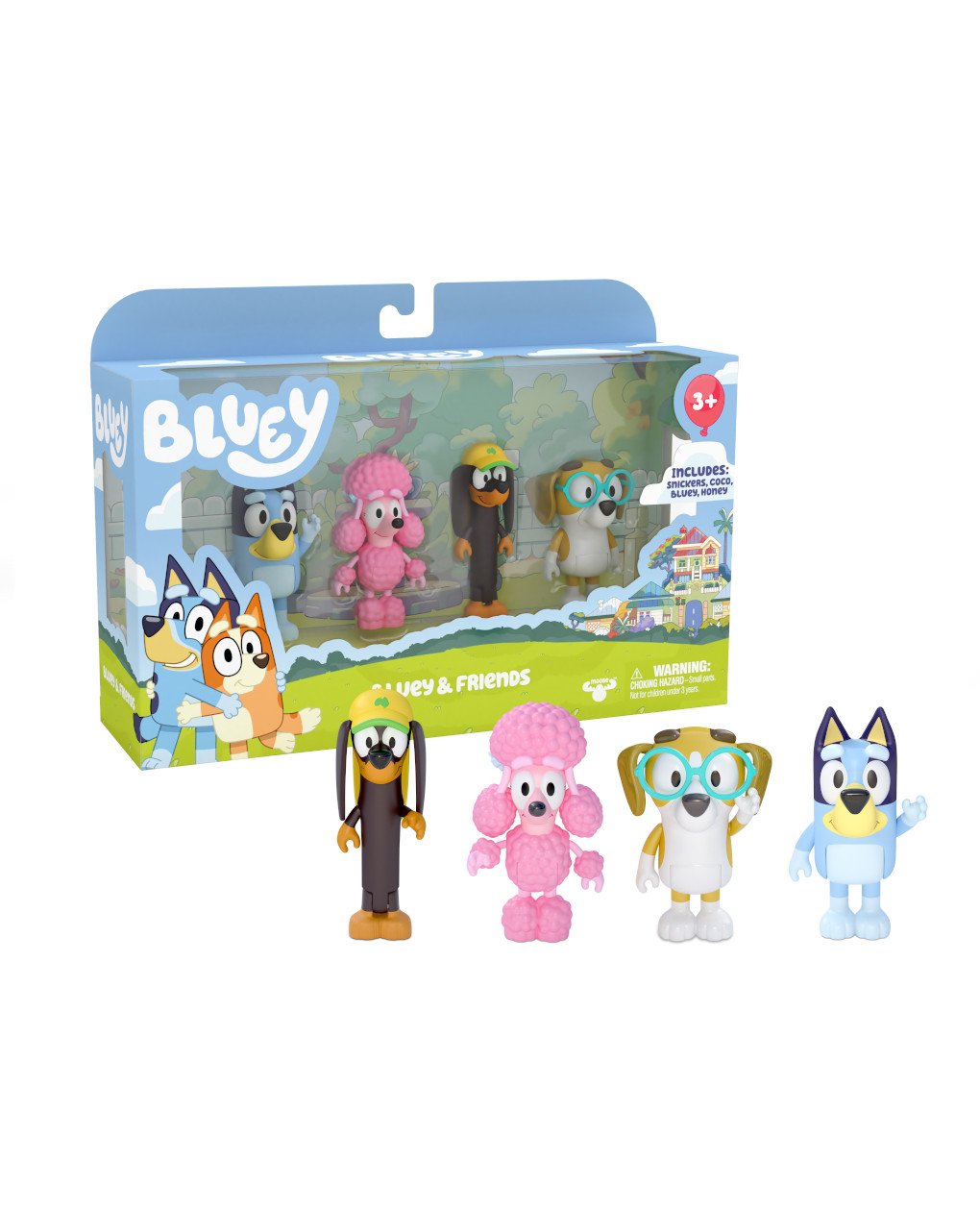 Bluey set 4 personaggi modelli assortiti 3+ anni - giochi preziosi - BLUEY