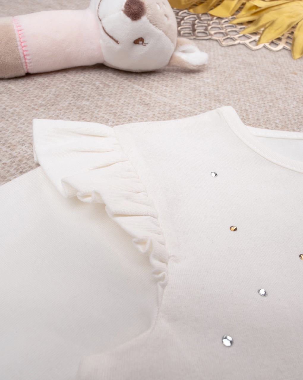 T-shirt jersey bimba panna/brillantini - Prénatal