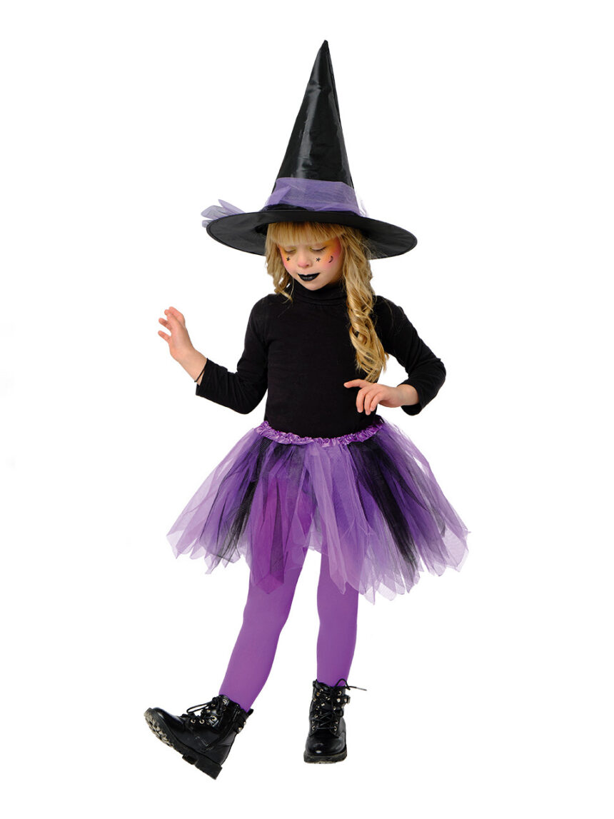 Halloween set strega viola 4/7 anni: tutù + cappello - rubie's - Rubie's