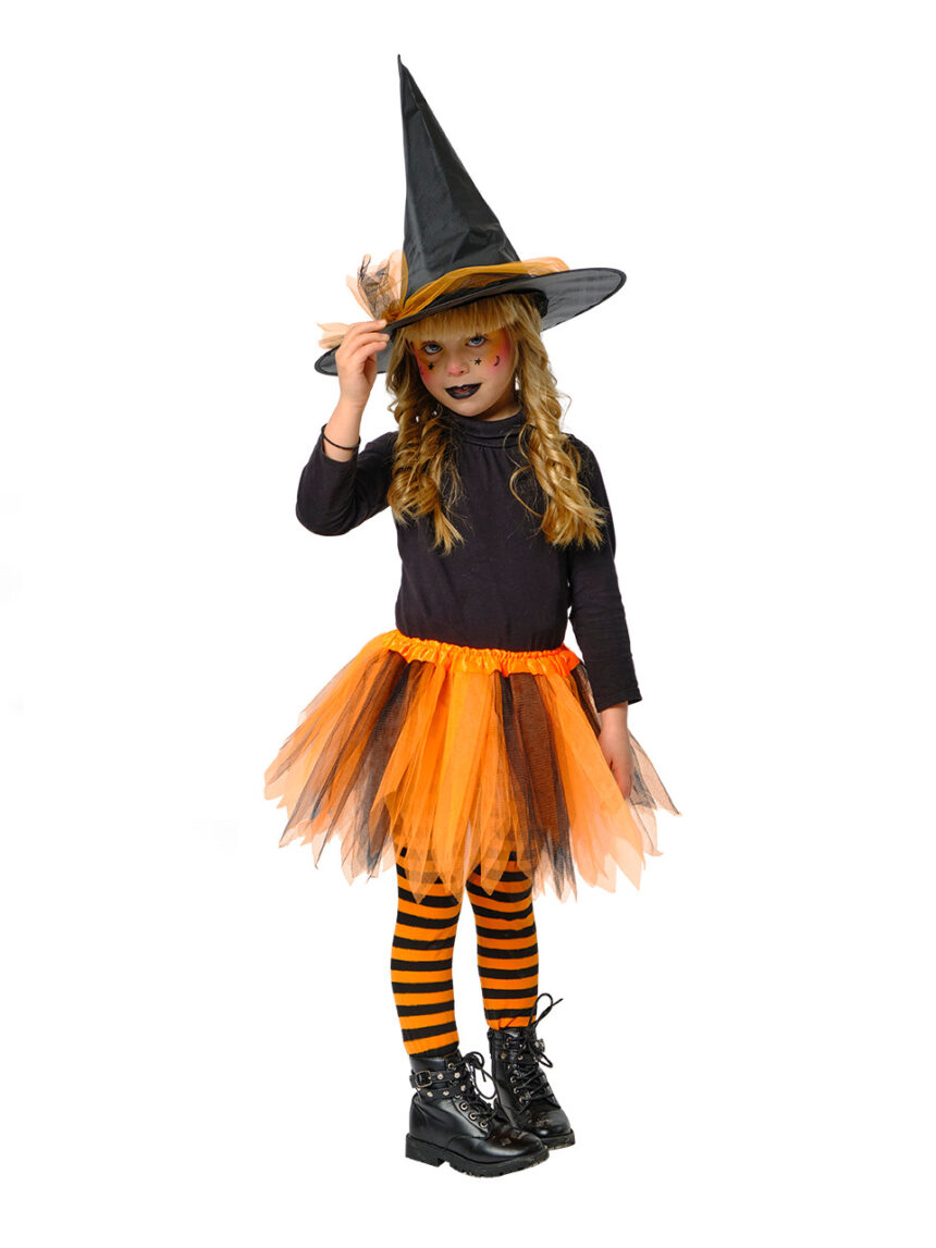 Halloween set strega arancione 4/7 anni: tutù + cappello - rubie's - Rubie's